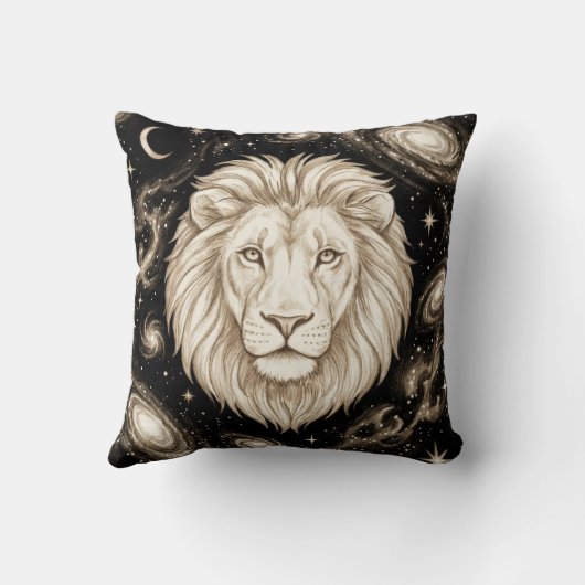 Galaxy Home Decor Leo Zodiac Celestial クッション (裏面)