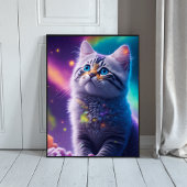 Galaxy Katze Digitaler Ai generated ポスター