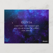 Galaxy Maid of Honor Ask. Celestial Space Proposal ポストカード (裏面)