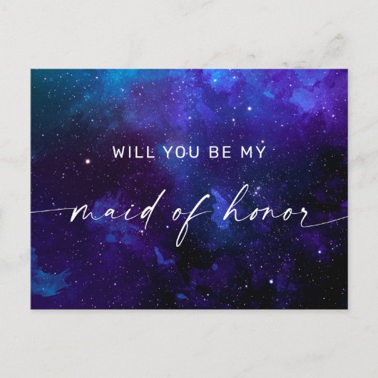 Galaxy Maid of Honor Ask. Celestial Space Proposal ポストカード (正面)