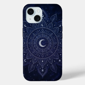 Galaxy Mandala Phone Case | Celestial Moon & Stars iPhone 15ケース
