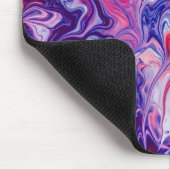 Galaxy Nebula Liquid Marble Acrylic Pour Mousepad マウスパッド (コーナー)