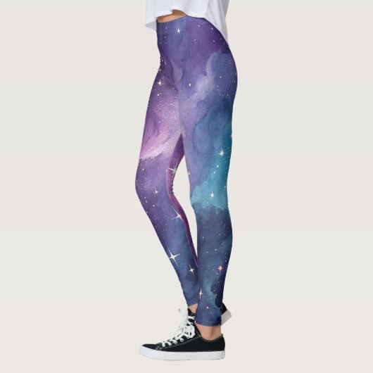 Galaxy Night Sky Starry Leggings レギンス (左)