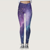 Galaxy Night Sky Starry Leggings レギンス (正面)
