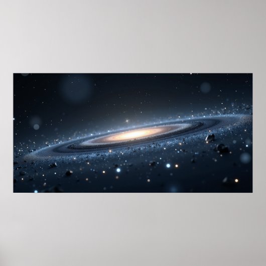 Galaxy Night Sky Wall Art – Deep Space  ポスター (正面)