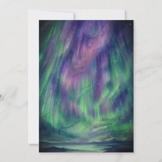 Galaxy Northern Lights Outer Celestial Stars 招待状 (裏面)