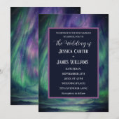 Galaxy Northern Lights Outer Celestial Stars 招待状 (正面/裏面)