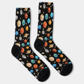 Galaxy Outer Space Planet Watercolor Illustration  ソックス (右)