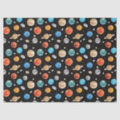 Galaxy Outer Space Planet Watercolor Illustration  薄葉紙 (正面)