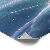 Galaxy Penguin Star Shore ポスター (角)