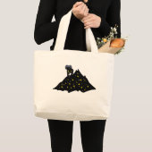 Galaxy Ram Symbol Tote – Bold Astrology Identity ラージトートバッグ (正面(商品))