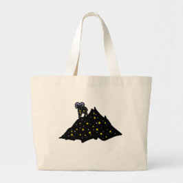 Galaxy Ram Symbol Tote – Bold Astrology Identity ラージトートバッグ