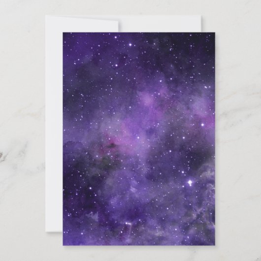 Galaxy Space Birthday | Planetarium Cosmic Party 招待状 (裏面)