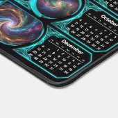 Galaxy Space Fractal Art Desk Pad - 2026 Calendar デスクマット (コーナー)