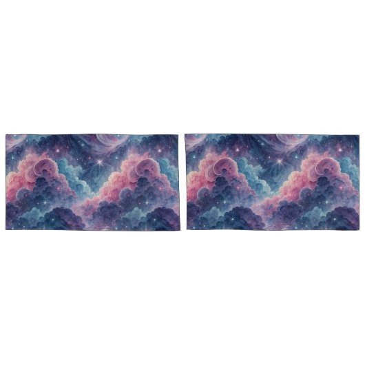 Galaxy Space Pillowcases – Starry Sky Matching Bed 枕カバー (裏面-セット)