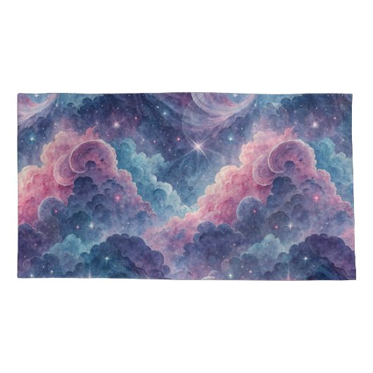 Galaxy Space Pillowcases – Starry Sky Matching Bed 枕カバー (裏面-左)
