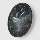  Galaxy Space retro ラージ壁時計 (傾斜)