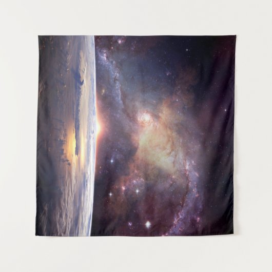 Galaxy star infinity cosmos dark タペストリー (正面(横))