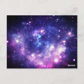 Galaxy Stars Out of This World Birthday Invitation ポストカード (裏面)