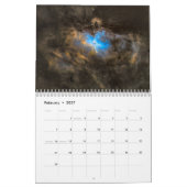 Galaxy Universe Solar System カレンダー (2月 2027)