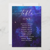 Galaxy Wedding Seating Chart | Cosmic Night Sky  招待状 (正面)