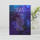 Galaxy Wedding Seating Chart | Cosmic Night Sky  招待状 (スタンド正面)