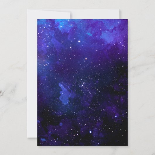 Galaxy Wedding Seating Chart | Cosmic Night Sky  招待状 (裏面)