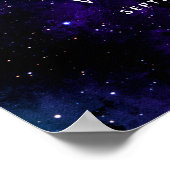 Galaxy Welcome Wedding Sign | Space Starry Night ポスター (角)