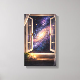 Galaxy Window Wall Art キャンバスプリント