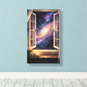 Galaxy Window Wall Art キャンバスプリント (インサイチュ (ウッドフロア))
