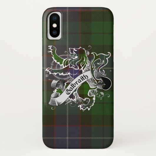 Galbraithのタータンチェックのライオン Case-Mate iPhoneケース (裏面)
