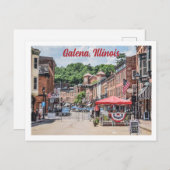 Galena，イリノイのダウンタウン通りのシーン写真 ポストカード (正面/裏面)