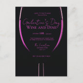 Galentineのワインと食事のはがき ポストカード (正面)