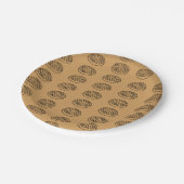 Galentineの日のワッフルの供給 ペーパープレート (アングル)