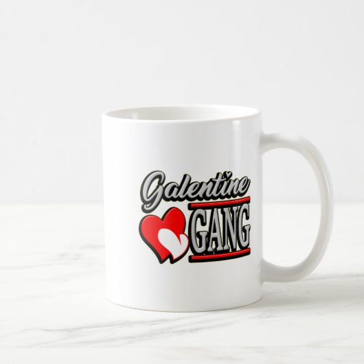 Galentine Gang Funny Valentines Day With The Gir  コーヒーマグカップ (右)