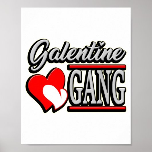 Galentine Gang Funny Valentines Day With The Gir  ポスター (正面)