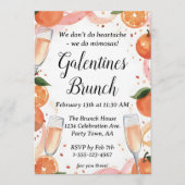 Galentine Mimosa Brunch Party Invite Personalized 招待状 (正面)