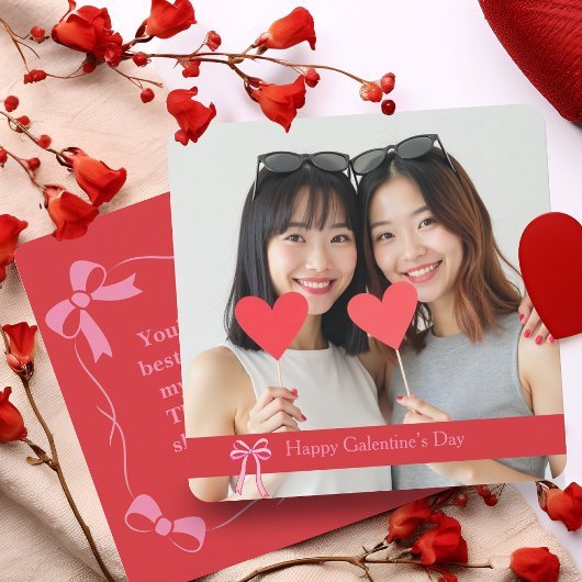 Galentine’s Day 最高の友達 フォトギフトカード シーズンカード