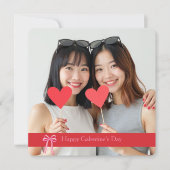 Galentine’s Day 最高の友達 フォトギフトカード シーズンカード (正面)