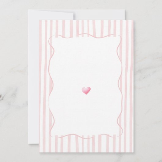 Galentine’s Day Brunch Invitation | Pink Stripe 招待状 (裏面)