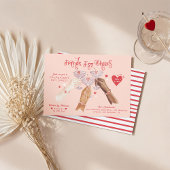 Galentine’s Day Party Friends & Bubbly Watercolor 招待状