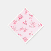 Galentine’s Day Valentine Girly Invitation スタンダードカクテルナプキン (角)