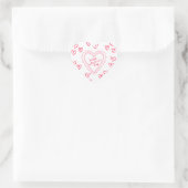 Galentine’s Day Valentine Girly Invitation ハートシール (バッグ)