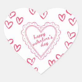 Galentine’s Day Valentine Girly Invitation ハートシール