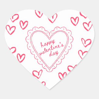 Galentine’s Day Valentine Girly Invitation ハートシール