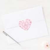 Galentine’s Day Valentine Girly Invitation ハートシール (封筒)