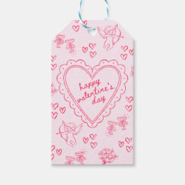 Galentine’s Day Valentine Girly Pink ギフトタグ