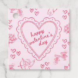 Galentine’s Day Valentine Girly Pink フェイバータグ