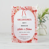 Galentine’s Party Invitation Printable, Pink & Red 招待状 (スタンド正面)