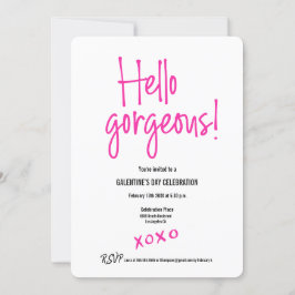 Galentine Vaelentine's DayこんにちはゴージャスなXOXO 招待状